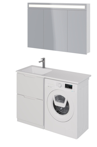картинка Тумба Bona, 60 см, напольная, 2 ящика, белый глянец от магазина Tovar-RF.ru фото 31