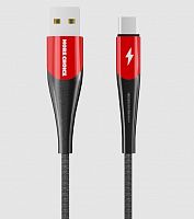 картинка кабель more choice (4627151198156) k41sanew usb (m)-type-c (m) 1.0м, черный/красный от магазина Tovar-RF.ru