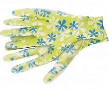 картинка Перчатки PALISAD Перчатки садовые из полиэстера с нитрильным обливом, зеленые, S 67741 от магазина Tovar-RF.ru