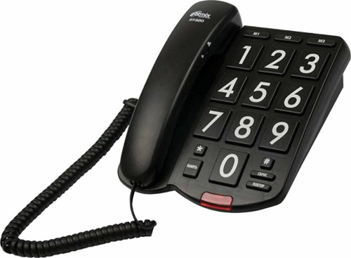 картинка телефон проводной ritmix rt-520 black от магазина Tovar-RF.ru