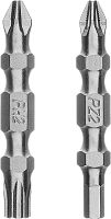 картинка GROSS Набор бит двухстор., PH2-T30х45мм, PZ2-H4х45мм, сталь S2, 2 шт.// от магазина Tovar-RF.ru