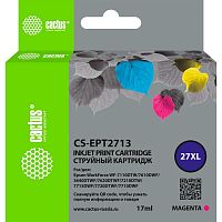картинка картридж струйный cactus cs-ept2713 27xl пурпурный (17мл) для epson workforce wf-3620/3640/7110/7210 от магазина Tovar-RF.ru