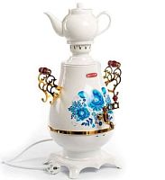 картинка самовар centek ct-0092 a (белый+рисунок+золото), 4.0л, 2300вт, поддерж.t + led индикатор, керам зав. от магазина Tovar-RF.ru