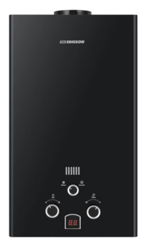 картинка водонагреватель газ. edisson e 20 d (black) от магазина Tovar-RF.ru