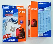 картинка пылесборники vesta filter sm 09s синтетика комл. 4шт.+2 фильтра от магазина Tovar-RF.ru