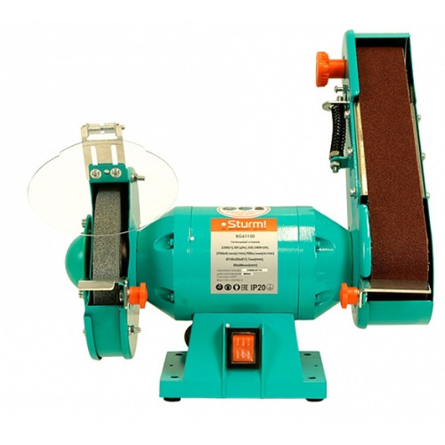 картинка Sturm! BG61150 Точильный дисково-ленточный станок Sturm!,150 мм, 50х686, 350 Вт, АДАПТ.Д.ЗАТОЧКИ СВЕРЛ [BG61150] от магазина Tovar-RF.ru