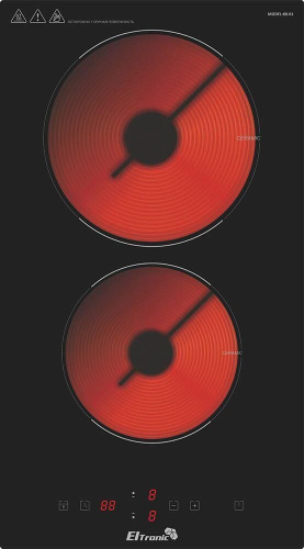 картинка варочная панель eltronic (88-01) 2 конфорки электрическая черный от магазина Tovar-RF.ru
