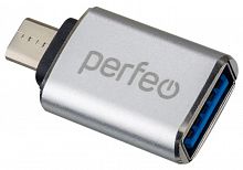 картинка адаптер perfeo (pf_c3002) adapter usb на micro usb c otg, 3.0 (pf-vi-o012 silver) серебряный от магазина Tovar-RF.ru