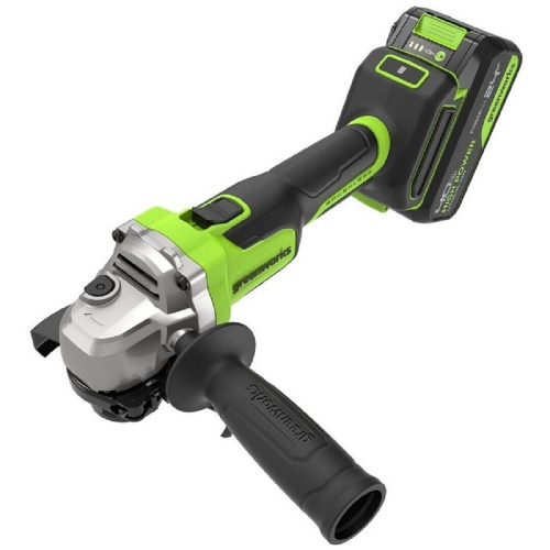 картинка Greenworks Углошлифовальная машина аккумуляторная AG590, 24V, б/щет, 125 мм, 8500 об/мин, Anti-Kickback,1х4Ач,ЗУ,кор [3201007CUB] от магазина Tovar-RF.ru