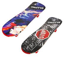 картинка скейтборд silapro скейтборд 75х25см (усилен.алюм. крепеж, 5240 pvc 608z) макс. нагрузка 50кг 131-021от магазина Tovar-RF.ru