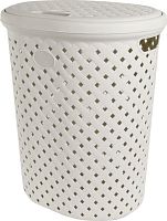 картинка Корзина для белья PLAST TEAM PT408711048 Rattan 42л 415х330х510мм молочный туман от магазина Tovar-RF.ru