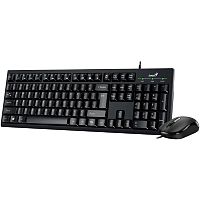 картинка комплект проводной genius km-100se клавиатура+мышь, usb. цвет: черный (31330009402) от магазина Tovar-RF.ru