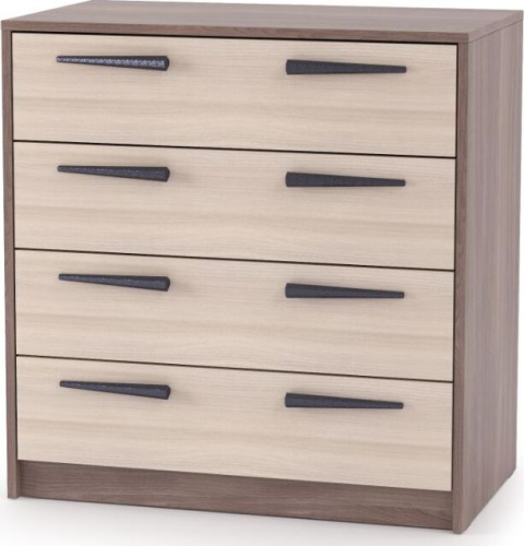 картинка Комод МЕБЕЛЬ-КОМПЛЕКС Оптима Комод с 4-мя ящиками Шимо темный/Шимо светлый МЕБЕЛЬ-КОМПЛЕКС Оптима Комод с 4-мя ящиками Шимо темный/Шимо светлый от магазина Tovar-RF.ru