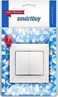 картинка выключатель SMARTBUY (SBE-01w-10-SW2-0-c) Венера, 2-клавишный,белый от магазина Tovar-RF.ru