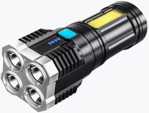 картинка фонарь ultraflash (15195) led51525 4led+cob, 3 вт, 4 реж, micro -usb, бокс черныйот магазина Tovar-RF.ru