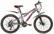 картинка велосипед pioneer comandor 24"/14" gray-black-redот магазина Tovar-RF.ru