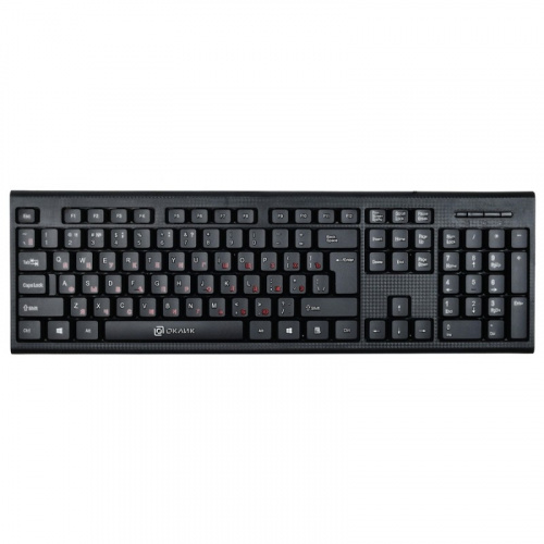 картинка клавиатура oklick 120m черный usb  1083044  от магазина Tovar-RF.ru