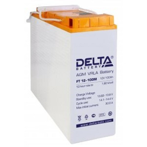 картинка delta ft 12-100 m (12v/100ач) agm, фронттерминальные, 10 лет от магазина Tovar-RF.ru