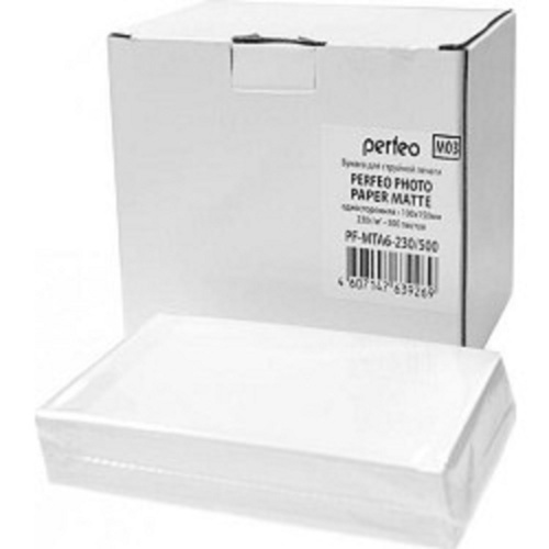 картинка Perfeo PF-MTA6-230/500 Бумага Perfeo матовая 500л, 10х15 230 г/м2 магазин Tovar-RF.ru являющийся официальным дистрибьютором в России картинка Perfeo PF-MTA6-230/500 Бумага Perfeo матовая 500л, 10х15 230 г/м2 от магазина Tovar-RF.ru
