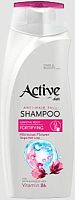 картинка Шампунь укрепляющий ACTIVE Шампунь укрепляющий, защита от выпадения волос CARE & BEAUTY. С корнем женьшеня, цветком гибискуса и витамином B6, 350 мл (512102056) ACTIVE Шампунь укрепляющий, защита от выпадения волос CARE & BEAUTY. С корнем женьшеня, цветко от магазина Tovar-RF.ru