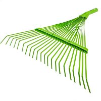 картинка Грабли веерные стальные, 565 мм, 22 плоских зуба, эмалированные, усиленные, без черенка// Palisad от магазина Tovar-RF.ru