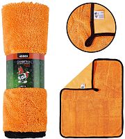 картинка салфетка для автомобиля li-sa ls0114 из суперплотной микрофибры для чистки, сушки и полировки кузова 32х43см, высокий ворс, плотность 750г/м2 48880 от магазина Tovar-RF.ru