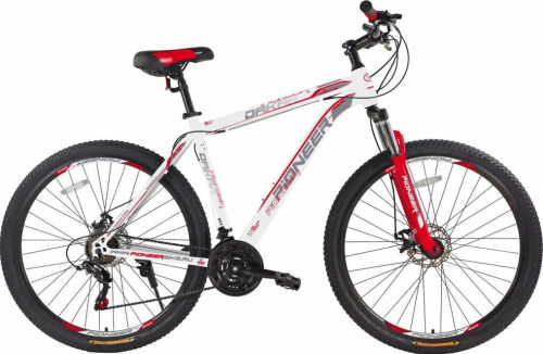 картинка велосипед pioneer dakar 29"/19" white-red-grayот магазина Tovar-RF.ru