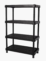 картинка Этажерка BLOCKER BR3804ЧР EXPERT вентилируемый 90*45 4 полки черный от магазина Tovar-RF.ru