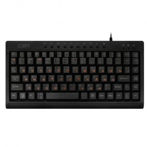 картинка cbr kb 175 black usb, клавиатура проводная, мини от магазина Tovar-RF.ru