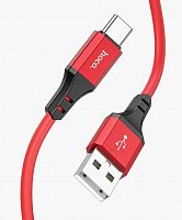 картинка кабель hoco (6931474778000) x86 type-c (m) 1.0m - красный от магазина Tovar-RF.ru