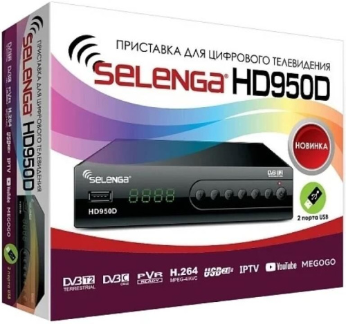картинка selenga hd950d эфирный dvb-t2/c тв ресивер, тюнер бесплатного iptv, медиаплеер вв3411 от магазина Tovar-RF.ru