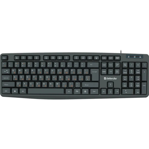 картинка defender клавиатура concept hb-164   проводная, ru, черный, 104+fn, 1.8м   от магазина Tovar-RF.ru
