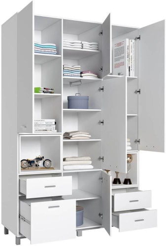 картинка детская мебель polini шкаф трехсекционный kids mirum 2330 белый (4 кор.) polini шкаф трехсекционный kids mirum 2330 белый (4 кор.) от магазина Tovar-RF.ru