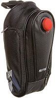 картинка аксессуары для велосипедов stg велосумка мод.31397 под седло , с красным фонарем сзади,2-а отделение,черная. х88297 127271от магазина Tovar-RF.ru