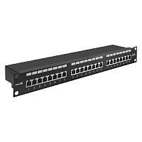 картинка exegate ex281083rus патч-панель ftp 19" 24 port кат.5e exegate  разъём krone&110 (dual idc), 1u, rohs, цвет черный от магазина Tovar-RF.ru