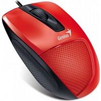 картинка genius мышь dx-150x red { эргономичная, оптическая, 1000 dpi, 3 кнопки+колесо прокрутки, провод 1,5 м, usb} [31010231101] от магазина Tovar-RF.ru