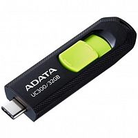 картинка a-data flash drive 32gb  usb (type-c) a-data uc300 usb3.2, черный и зеленый [acho-uc300-32g-rbk/gn] от магазина Tovar-RF.ru