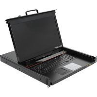 картинка procase e1716hd консоль однорельсовая , квм 16 порт, lcd 17'', single rail console kvm 16 port, lcd d-sub, usb, разрешение 1920*1080, 16 кабелей от магазина Tovar-RF.ru