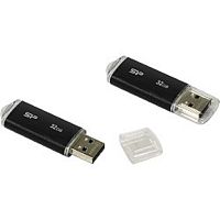 картинка silicon power usb drive 32gb ultima-ii sp032gbuf2u02v1k {usb2.0, black} от магазина Tovar-RF.ru