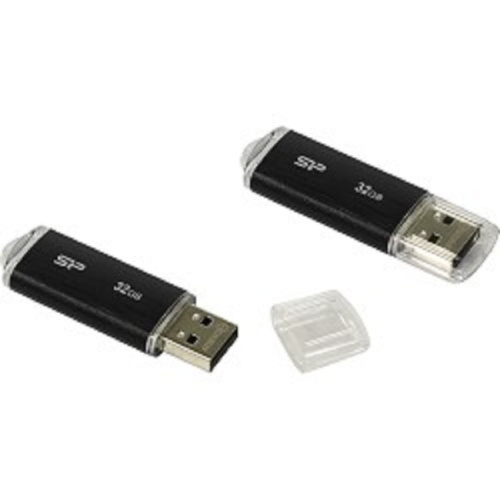 картинка silicon power usb drive 32gb ultima-ii sp032gbuf2u02v1k {usb2.0, black} от магазина Tovar-RF.ru