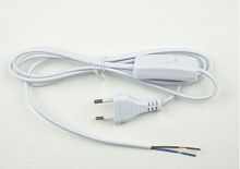 картинка сетевой шнур с вилкой и выключателем uniel (ul-00004428) ucx-c10/02a-170 white от магазина Tovar-RF.ru