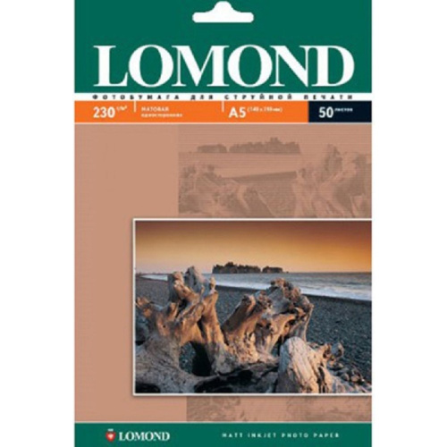картинка 0102069  LOMOND  А5 50л. Матовая фотобумага 230г/м2 от магазина Tovar-RF.ru