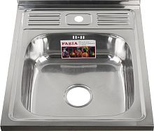 картинка мойка накладная fabia 62272 мойка 60х50 наклад 0.6 мм + большой сифон с переливом fabia 62272 мойка 60х50 наклад 0.6 мм + большой сифон с переливом от магазина Tovar-RF.ru
