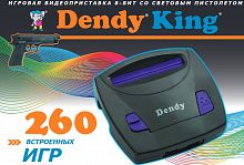 картинка игровая консоль dendy king 260 игр + световой пистолет от магазина Tovar-RF.ru