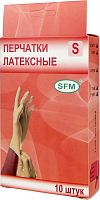картинка Перчатки SFM Перчатки латексные неопудренные M (сред) 5 пар SFM, Германия от магазина Tovar-RF.ru