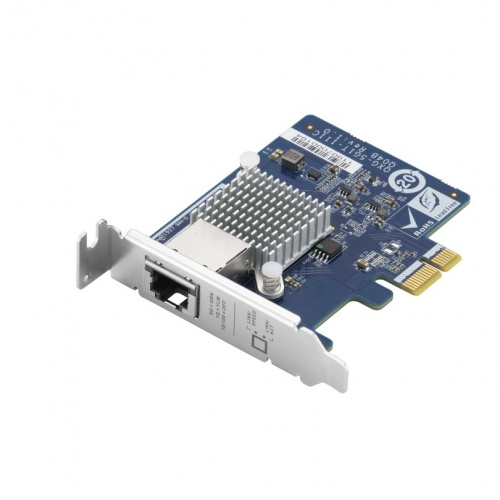картинка сетевая карта/ qnap qxg-5g1t-111c pcie gen2 x1, single-port 4-speed 5 gbe network expansion card (5gbps/ 2.5gbps/ 1gbps/ 100mbps)  low-profile bracket pre-installed; full-height and specialized bracke от магазина Tovar-RF.ru