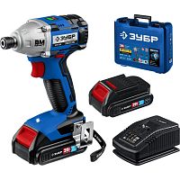 картинка Ударный гайковерт Зубр GVB-250-22 2Ач,  с двумя аккумуляторами от магазина Tovar-RF.ru