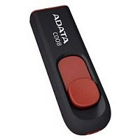 картинка a-data flash drive 32gb с008 ac008-32g-rkd {usb2.0, black-red} от магазина Tovar-RF.ru