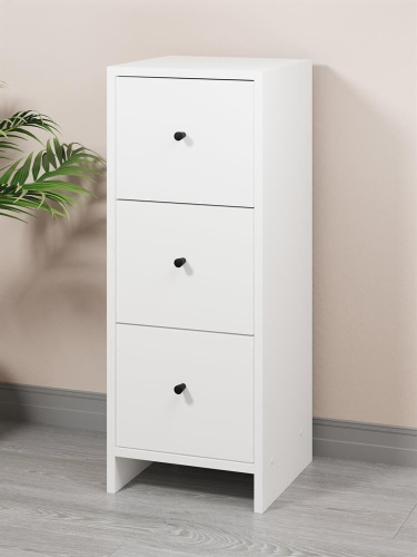 картинка Комод МЕБЕЛЬ-КОМПЛЕКС КВАДРО Комод 3Я-300 Белый/МК (1 кор.) от магазина Tovar-RF.ru