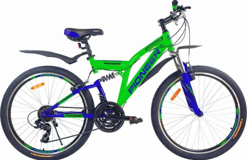 картинка велосипед pioneer adrenalin 26"/17" green-blue-black pioneer adrenalin 26"/17" green-blue-blackот магазина Tovar-RF.ru